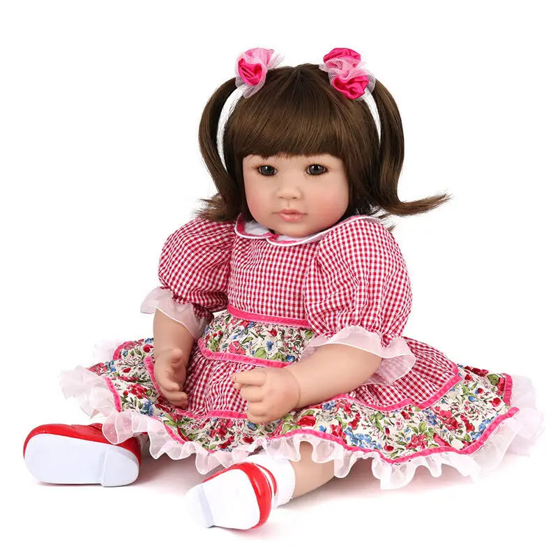 

20" Soft Silicone Reborn Baby Girl Dolls Handmade Likelife Newborn Bebe Toy Gift Silicone Baby Doll
