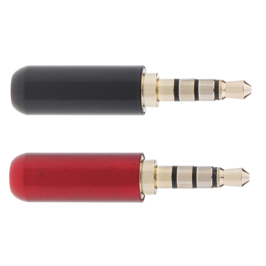 3 5 мм/1/8 Ɗ полюсный штекер разъема для наушников A/V разъем припоя красный и