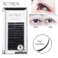 actrol ellipse flat eyelash extension soft split tips individual fake eye lashes nature flat ellipse eyelashes wholesale