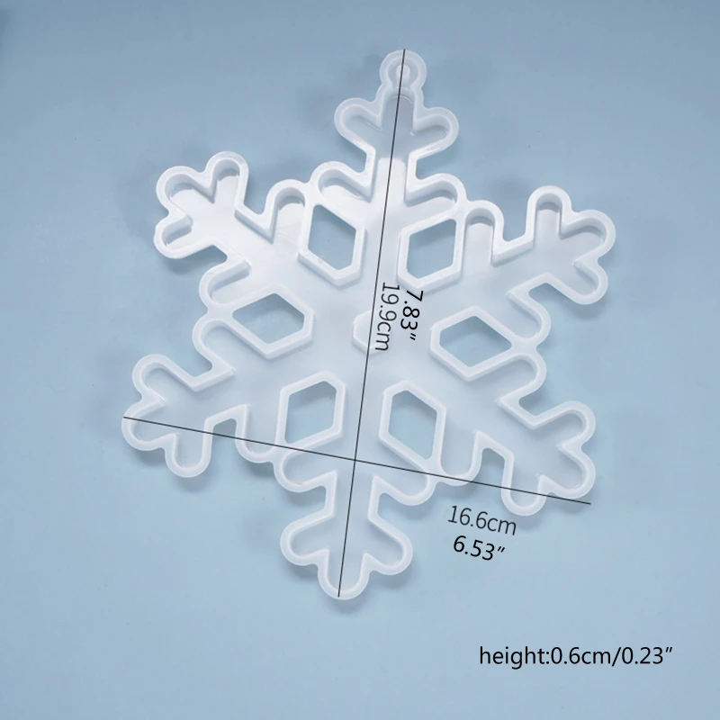

Crystal Epoxy Resin Mold Christmas Snowflake Listed Pendant Casting Silicone Mould DIY Crafts Decoration Jewelry Making