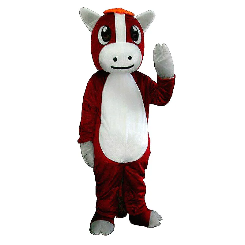 Red Horse Mascot Costume Cosplay Furry Suits Party Game Fursuit Cartoon Dress Outfits Carnival Halloween Xmas Easter Ad Clothes