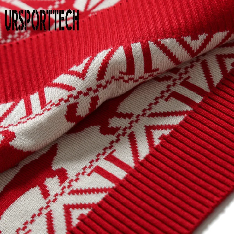 2020 New Mens Christmas Sweater Autumn Winter Pullover Deer Printed Long Sleeve Thicken Warm O-Neck Knitted Sweaters Men | Мужская
