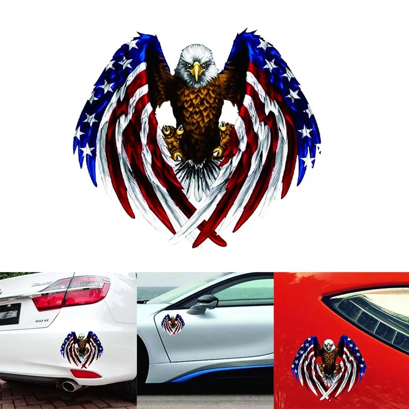 

American Eagle Reflective Car Stickers Personalized American Flag Eagle Auto Car Stickers Car DIY Decal Car Styling Decoration
