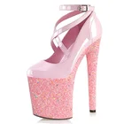 Mclubgirl 20 см цветные блестки для ночного клуба, модель женской обуви на платформе LYP