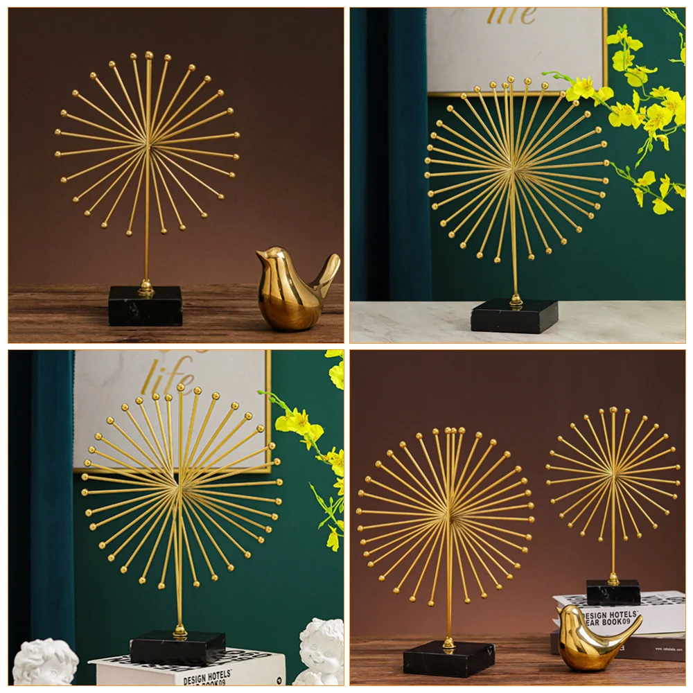 

1Pc Home Desktop Decoration Creative Iron Home Adornment Ornament (Golden)