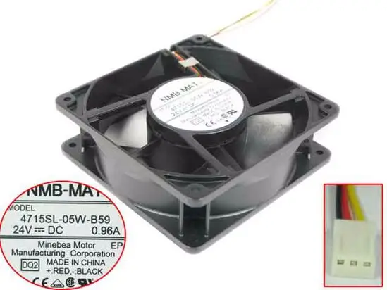 NMB MAT 4715SL 05W B59 DQ2 DC 24V 0.96A 120x120x38 мм 2 провод Сервер вентилятор охлаждения|square fan|server fandc
