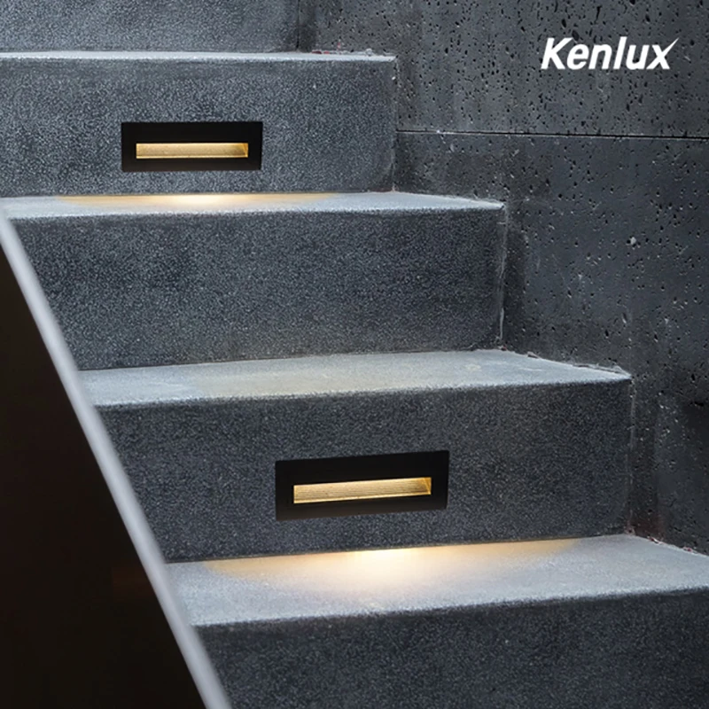 Светодиодный светильник для лестницы Kenlux s Вт SMD 210*60 мм|Уличные настенные
