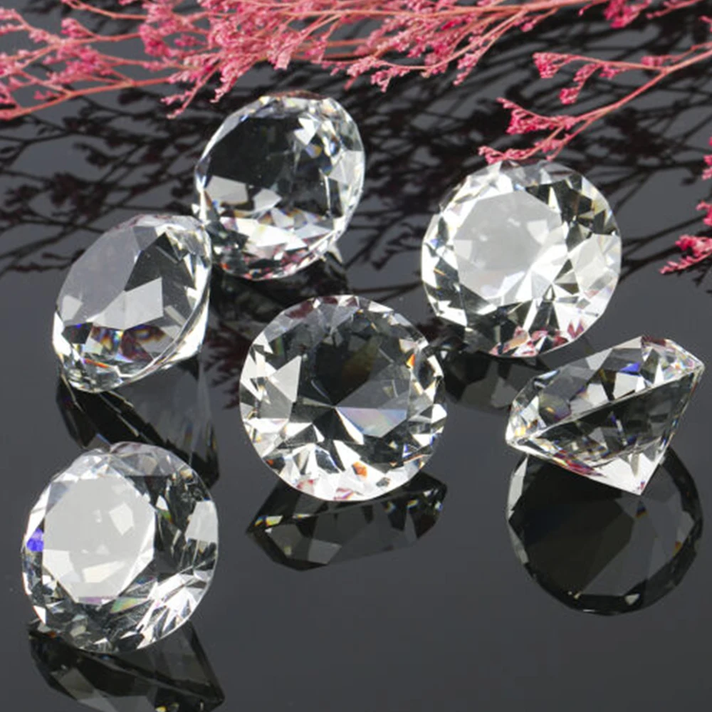 

10pcs Clear Crystal Diamond Paperweight Table Centerpiece For Wedding Bridal Birthday Party Bachelorette Anniversary Decoration