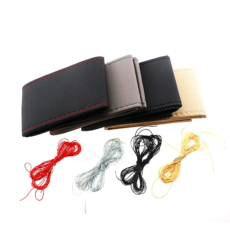 DIY Мягкий Нескользящий ручной швейный чехол рулевого колеса автомобиля для Citroen