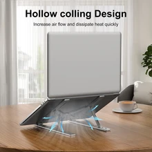 Portable Laptop Stand Aluminium Foldable Notebook Support Laptop Base Pro Holder Adjustable Bracket Computer Accessories