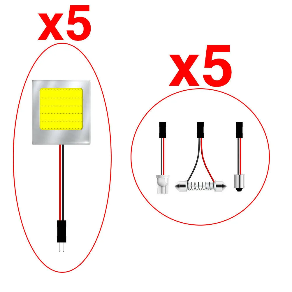 

T10 LED Light Panel Universal 12V Accessories Bulb COB Car Dome Festoon