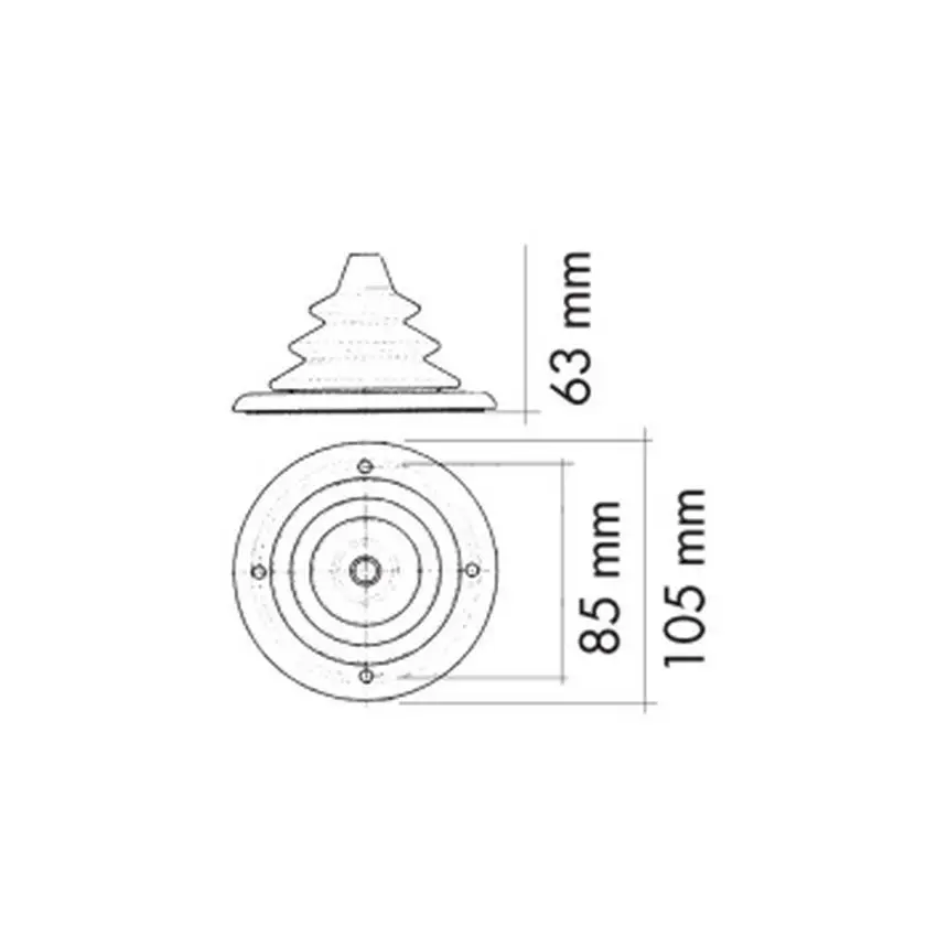 Уплотнитель для тросов управления черный д. 105 мм CU2806 | Автомобили и мотоциклы