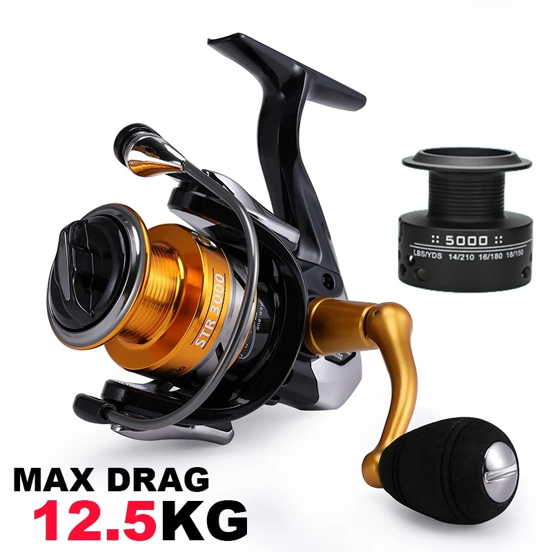 

Premium Double Spool Golden Fishing Reel for Saltwater Spinning Reel Bass Carp Fishing Reels Baitcasting Reels Pesca