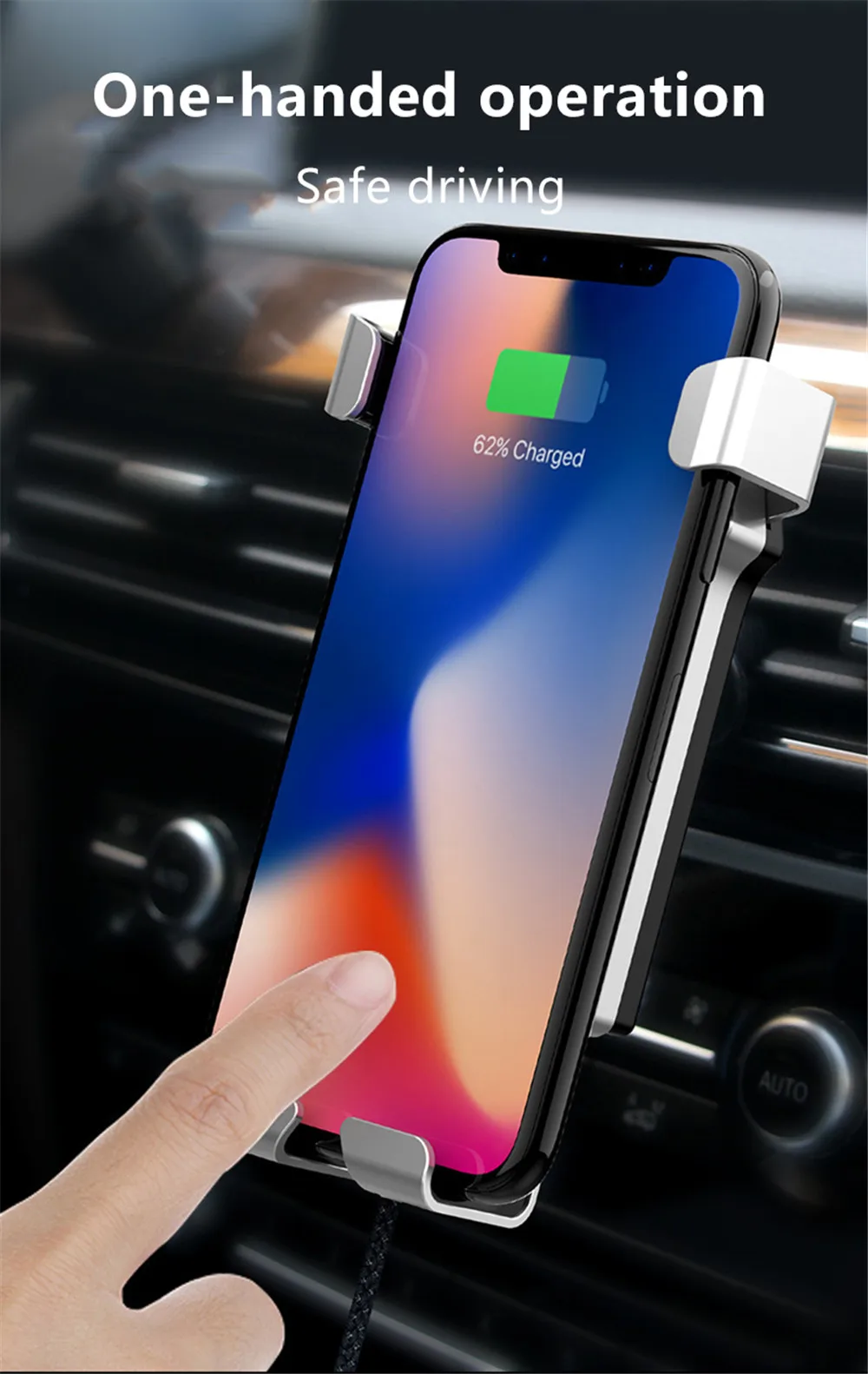 Беспроводное зарядное устройство держатель телефона для iPhone 8 X XR XS 10 Вт быстрая Беспроводная зарядка для samsung S9 S8 Note 8 9 S7 держатель телефона зарядное устройство