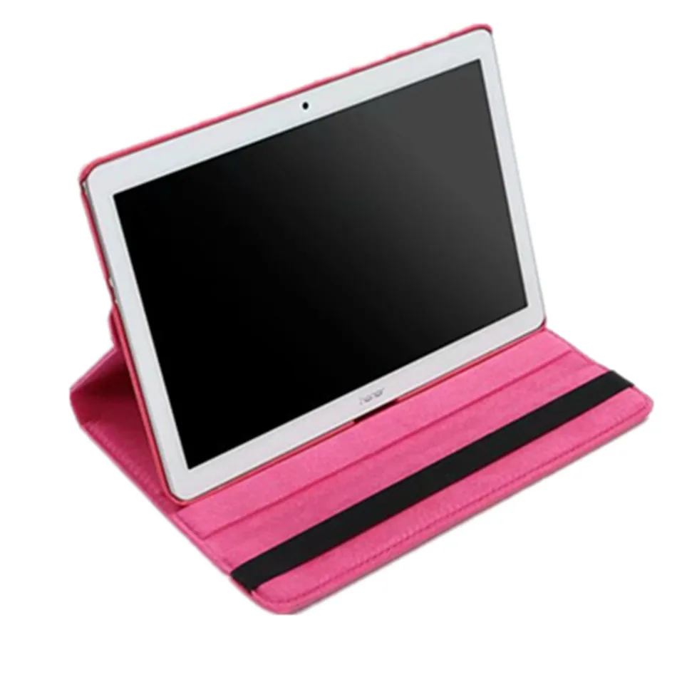 Фото Вращающийся на 360 градусов чехол Litchi для Huawei MediaPad T3 10 AGS-W09 AGS-L09 AGS-L03 9,6 дюйма, планшет Funda для Honor Play Pad 2 9,6 + ручка №2