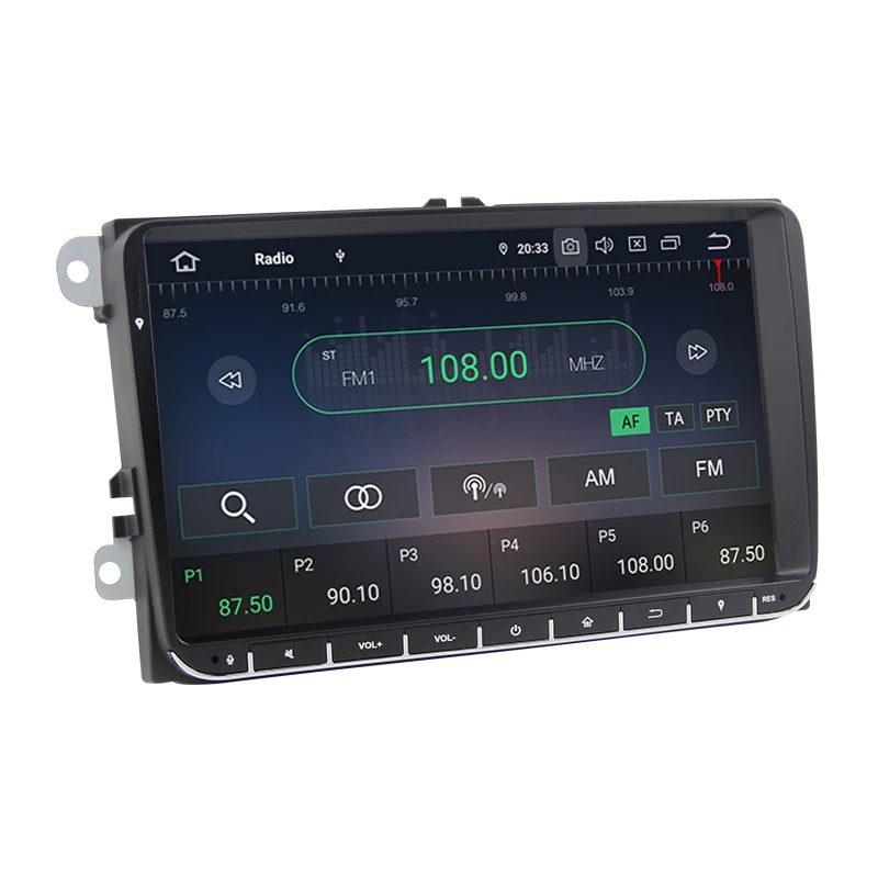 Автомагнитола 2 din Android 10 0 GPS для VW Passat B6 CC Polo GOLF 5 6 Touran Jetta Tiguan Magotan Seat 9 дюймов экран с