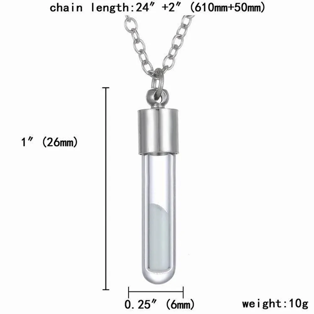 Унисекс ювелирные изделия Светящиеся в темноте стеклянные бутылки ожерелье