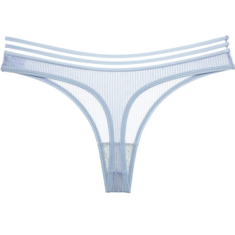 3 шт. сексуальное нижнее белье из ледяного шелка прозрачные полосатые ажурные