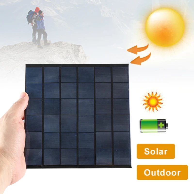 

6V 9V 18V Solar Panel Wired Mini Solar System DIY For Battery Cell Phone Charger 2W 3W 4.5W 6W 10W Solar Cells