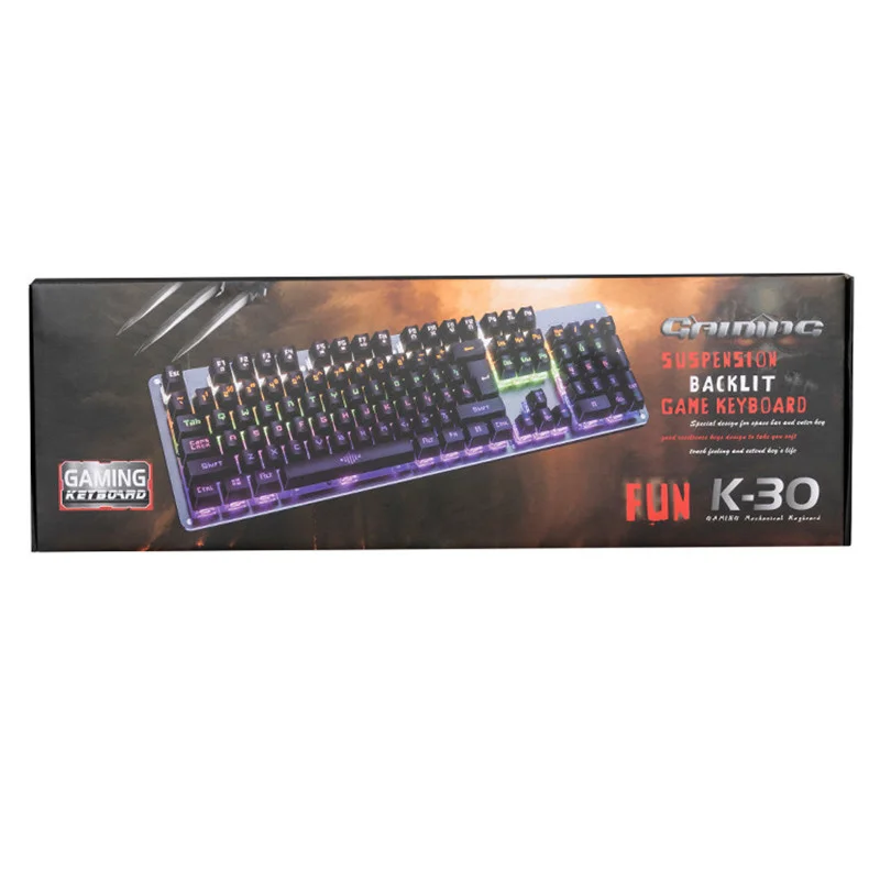 

New 104 Key K30 Fitting mechanical keyboard Usb Internet Cafe Gaming Fitting board Rgb Backlit Desktop Fitting board