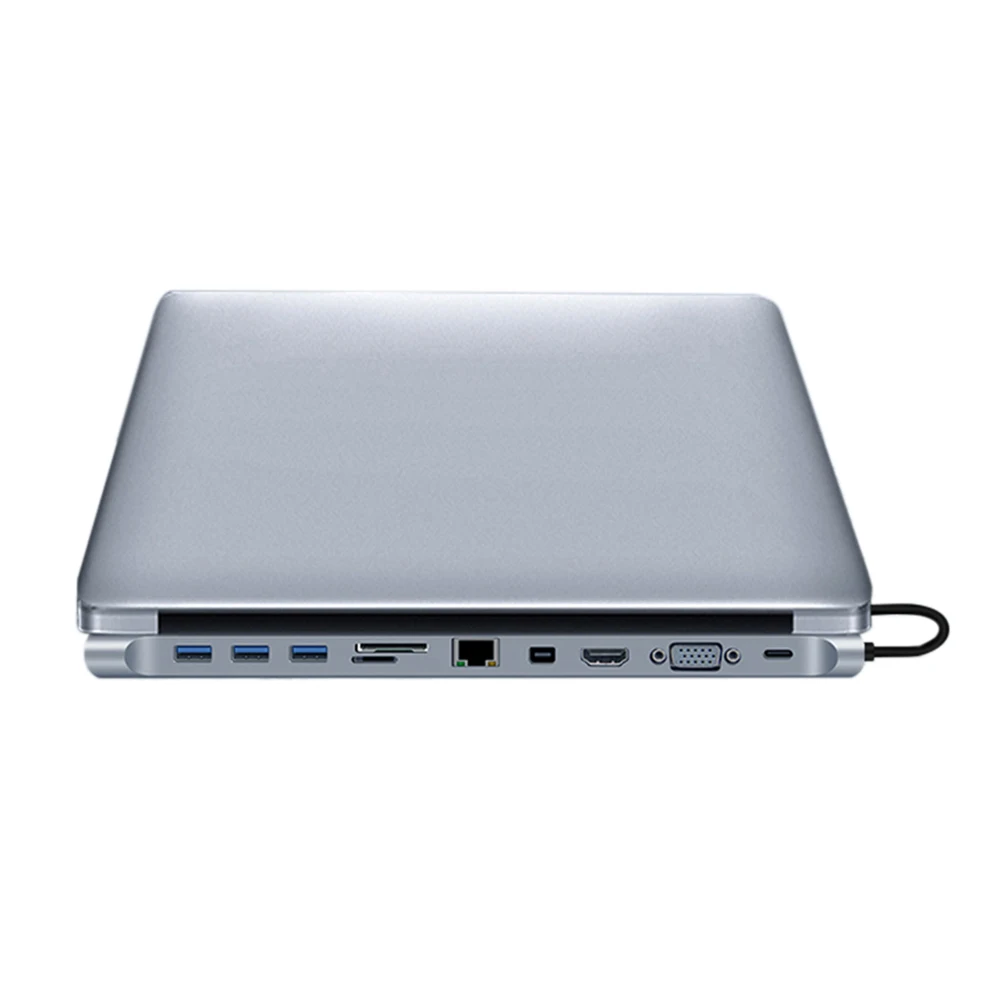USB C концентратор для USB3.0 TF SD ридер HDMI VGA RJ45 3,5 аудио мини DP док-станция для MacBook Pro USB-C type C 11 порт USB C концентратор