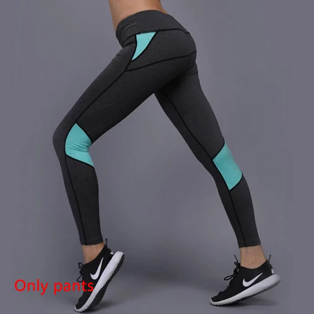 Green Pants Комплект для йоги OLOEY из 2 предметов, одежда для спортзала, фитнеса, теннисная рубашка+ штаны для бега, облегающие Леггинсы для йоги и тренировок, спортивная одежда для женщин - Цвет: Green Pants