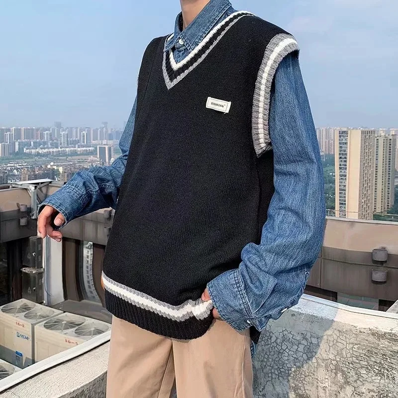 

Autumn/winter 2022 couples sweater vest men loose vest