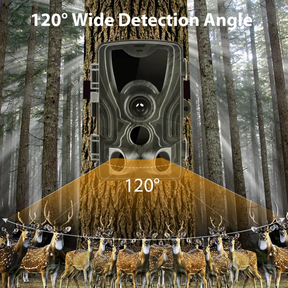 Охотничья камера HC801A HC802A Trail Camera s ночная версия ТРИГГЕРНАЯ для дикой природы 16 МП