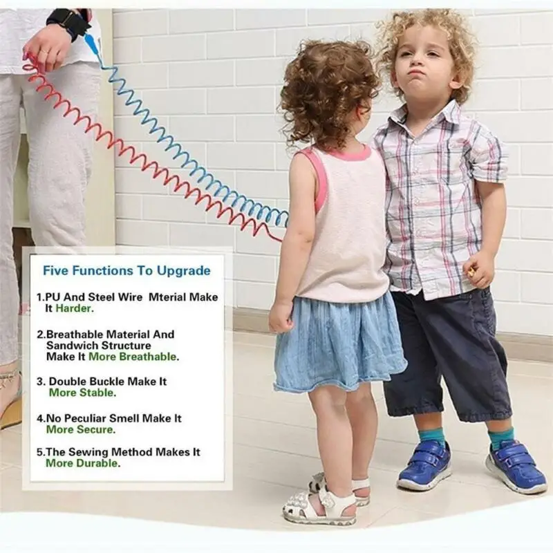 

Toddler Harness Leash Strap Wristbands Baby Children Anti Lost Safety Wrist Link 200cm