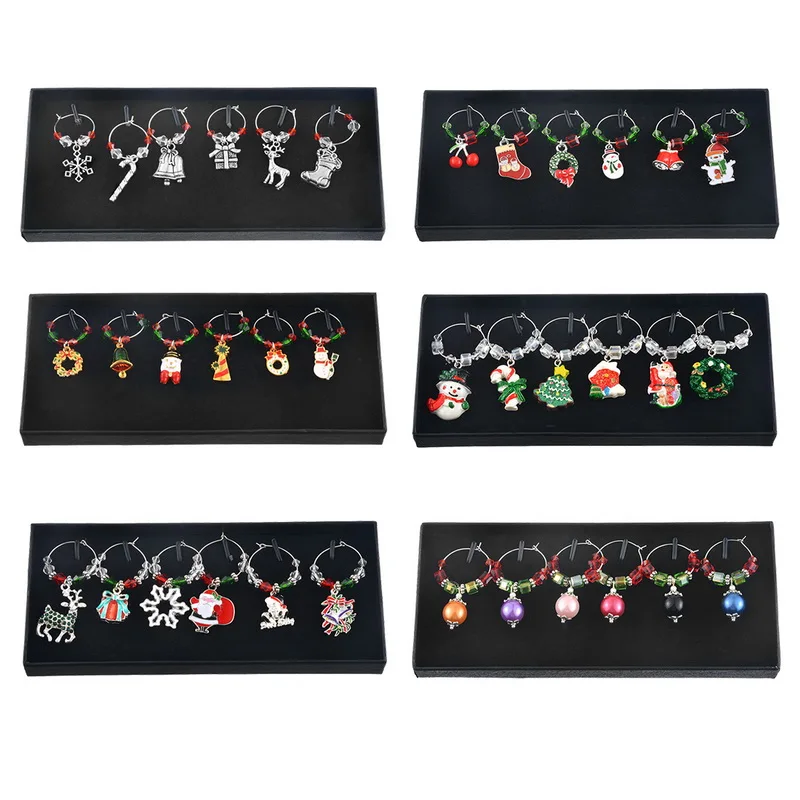 Рождественский бокал для вина кулон украшение стола декоративный бирка круг