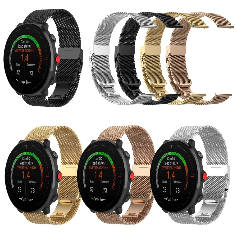 Металлический Миланский ремешок POLAR Vantage M для IGNITE Smartwatch Браслет из нержавеющей