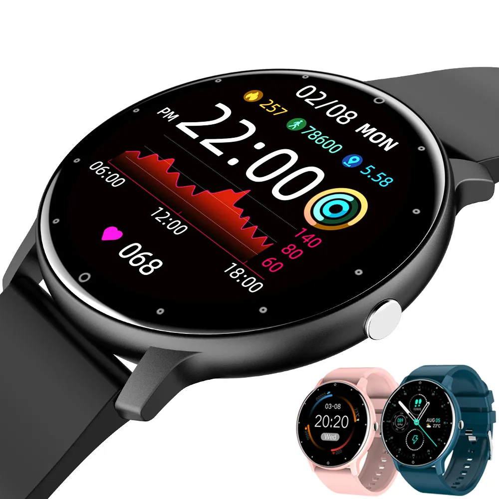 Умные часы ZL02 с круглым дисплеем мужские Интернет Bluetooth камера фитнес-трекер