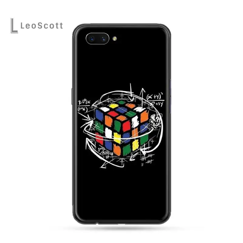 

Rubik's cube colorful Phone Case For OPPO F 1S 7 9 K1 A77 F3 RENO F11 A5 A9 2020 A73S R15 REALME PRO Cover Funda Shell