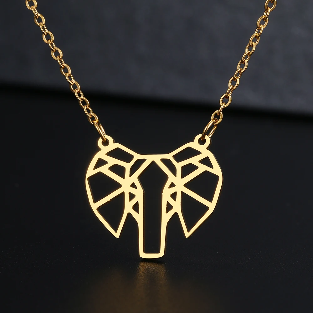 

Ожерелья из нержавеющей стали, полый кулон в виде слона, воротник-цепочка, модное ожерелье для женщин, ювелирные изделия, вечеринка, друзья, ...