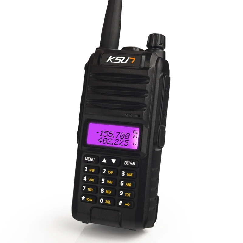 KSUN KS-UV1D портативная рация 8 Вт Высокая мощность двухстороннее Радиочастотное радио Двухдиапазонный портативный коммуникатор КВ трансивер любительский удобный