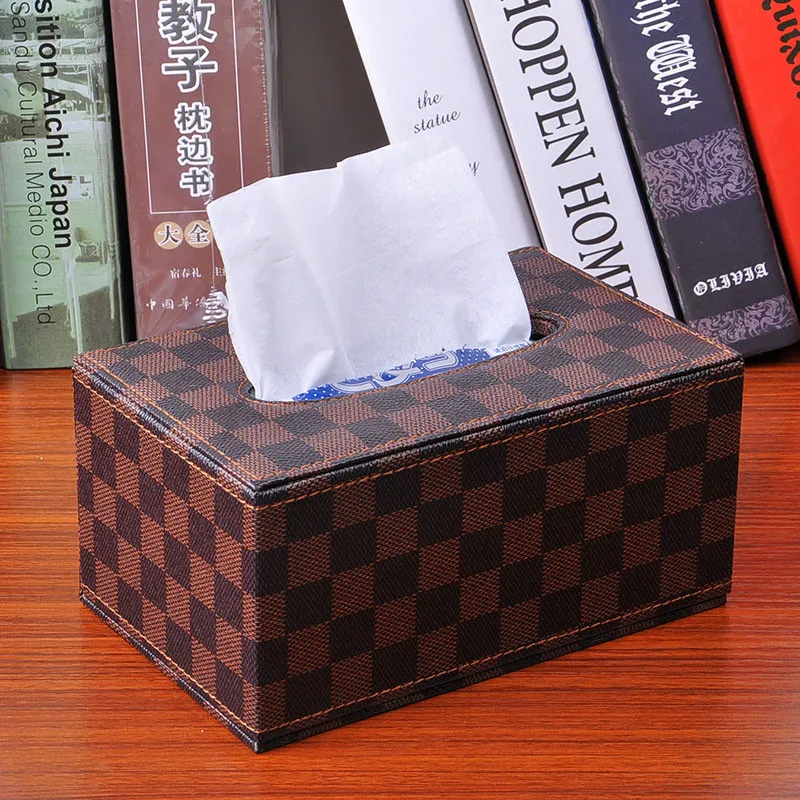 Коробка для салфеток кожаная одежда держатель бумаги ванной комнаты роскошный