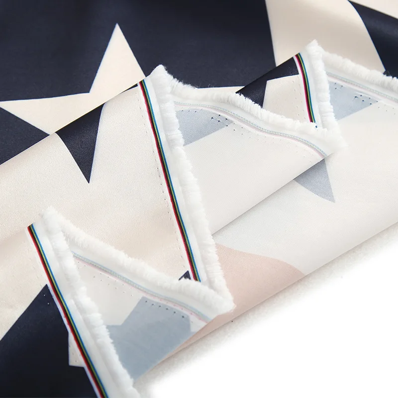 

Wedding satin fabric meter brand digital printing fabric satin fashion dress handmade DIY fabric wholesale cloth