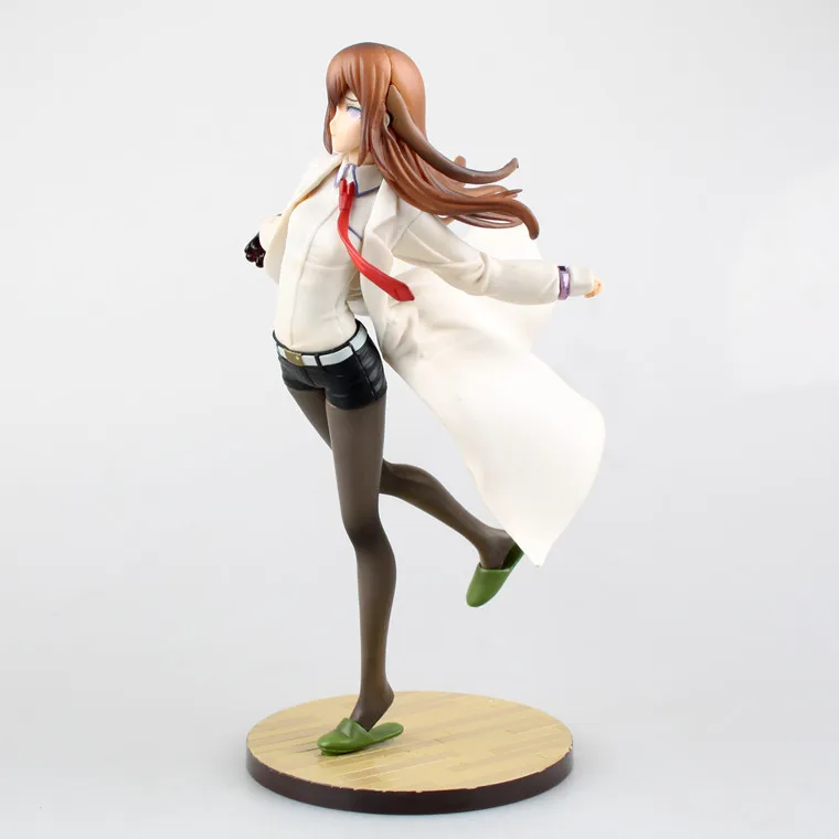 Фигурку Makise Kurisu Steins Gate 21 см белое пальто Ver ACGN кукла подарки из ПВХ игрушки Brinquedos