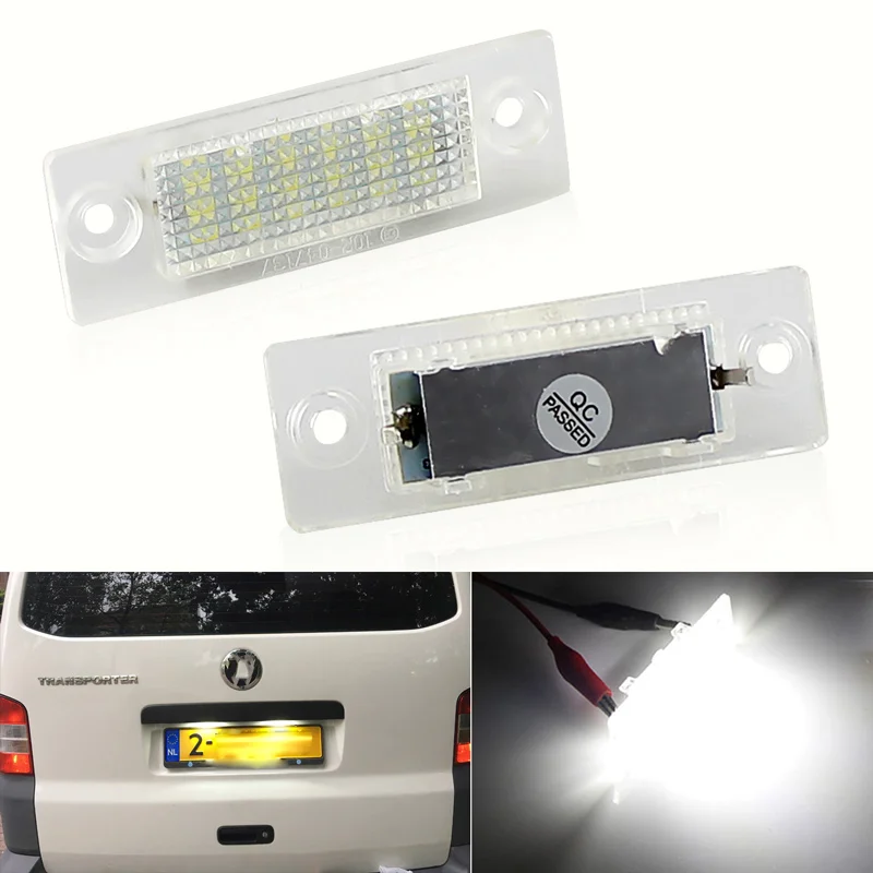 2 шт. светодиодный номерной знак Canbus светильник VW Golf MK5 Jetta Touran Passat B5.5 B6 Caddy Transporter