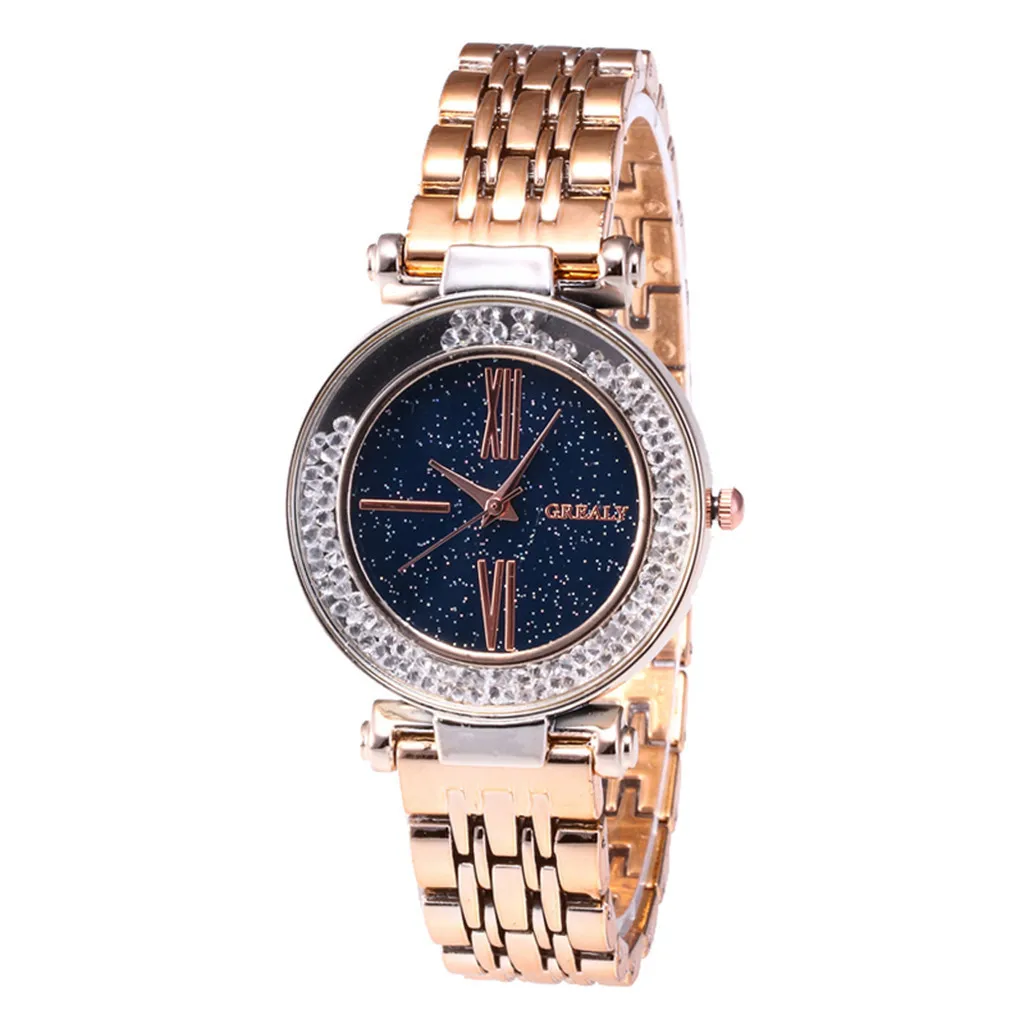Для женщин ЧАСЫ Звездное небо Нержавеющая сталь вырезать поверхность кварцевые