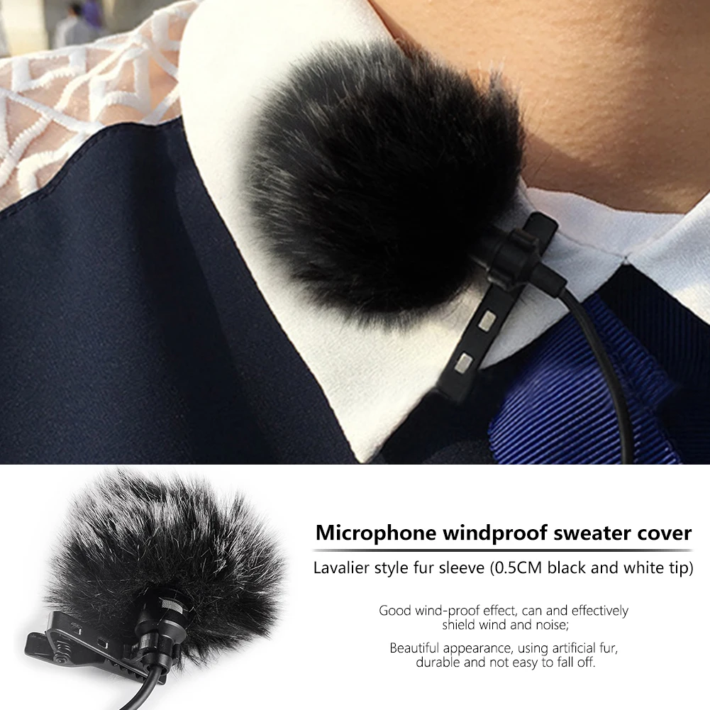Универсальный микрофон Lavalier пушистый отворотом для ветрового стекла|Аксессуары