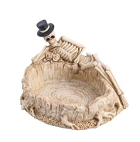 creative skeleton head resin ashtray skull ghost cigarette cigar ashtray office crafts home decoration
