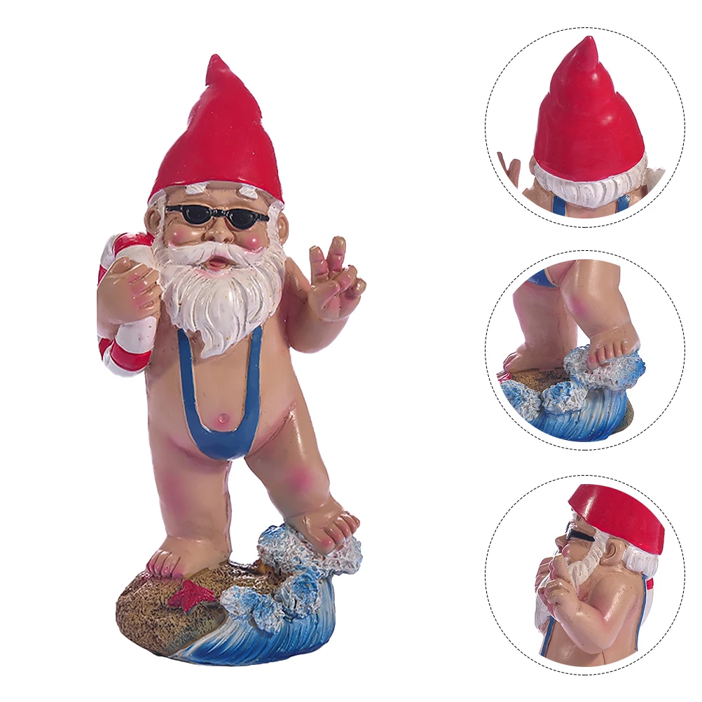 

1Pc Garden Ornament Bikini Dwarf Decor Garden Decor Resin Statue for Home Garden Desktop