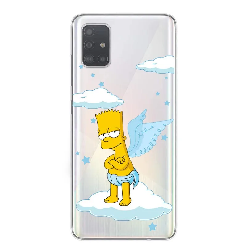 

lovely little angel Simpsons Phone Case For Samsungs Galaxys S6 S7 Edge S8 S9 S10 Plus S10E S20 Ultra S20 soft silicone Cover