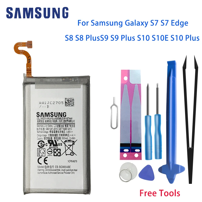 

SAMSUNG Original Phone Battery For Samsung Galaxy S7 S7 Edge S8 S8 Plus S9 S9 Plus S10 S10E S10 Plus Phone Batteries +Tools