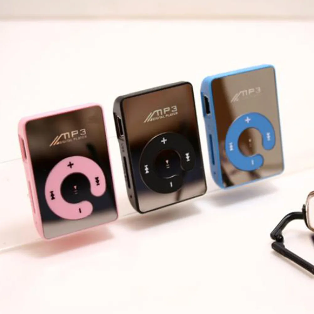 MP3 Player Waterproof Mirror Mini Portable Music TF Card Sports C Button Clip Digital | Players