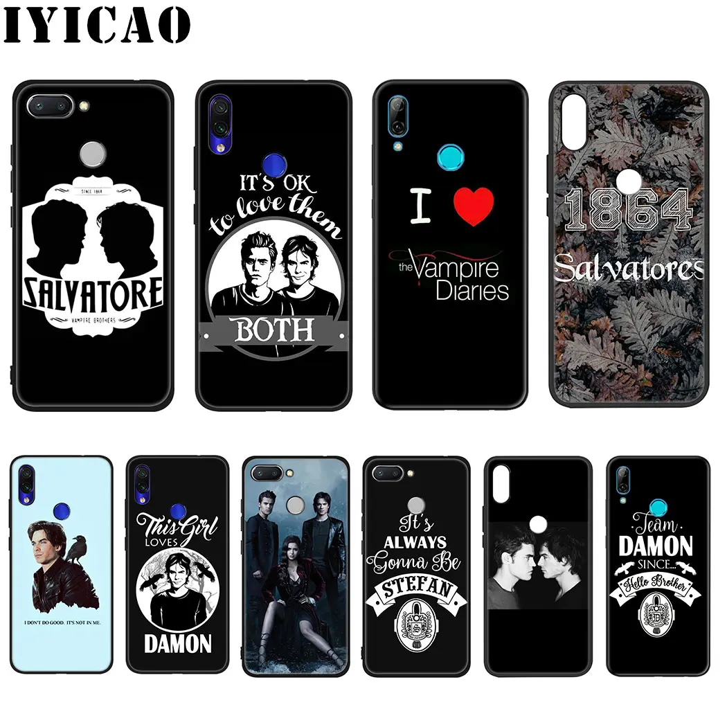 Мягкий силиконовый чехол с дневниками вампира Стефаном деймоном Сальваторе для