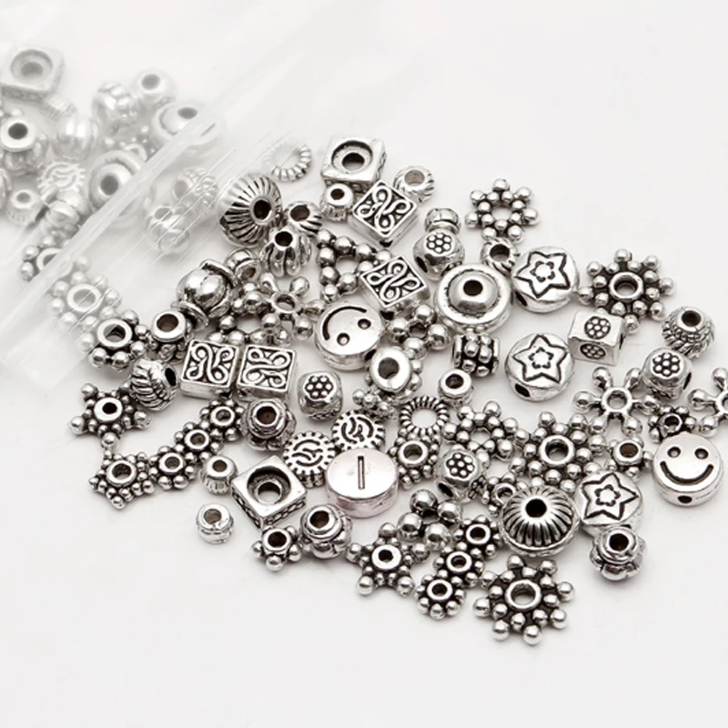 100 шт. смешанные размеры круг Роза цветок вставка металлические бусины для