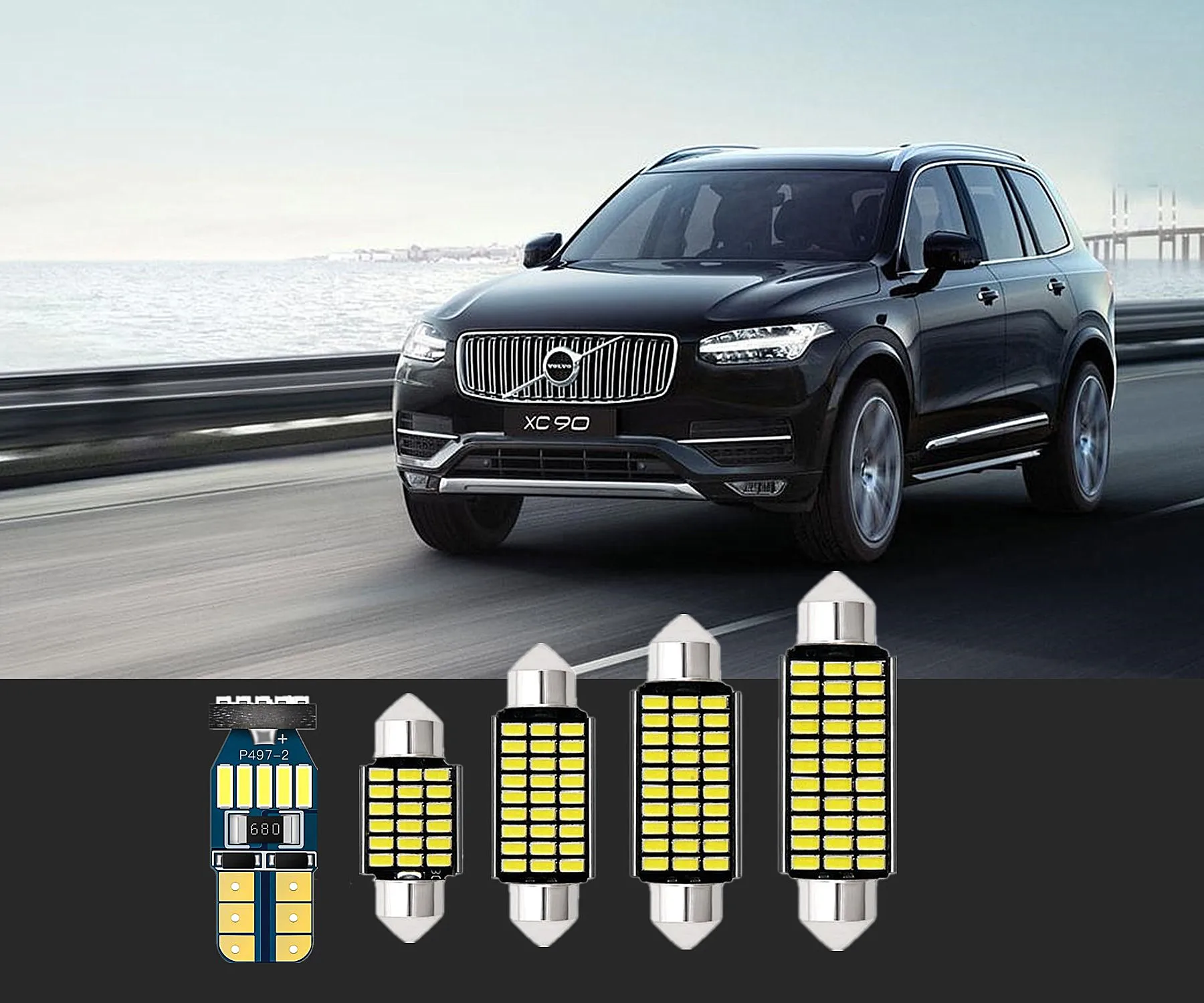 6 комплектов сверхъярких автомобильных ламп для интерьера светодиодный ОД T10 и 36