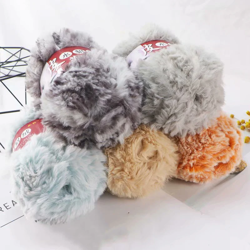 Мягкий теплый искусственный мех мохеровая шерсть Имитация волос норковая пряжа